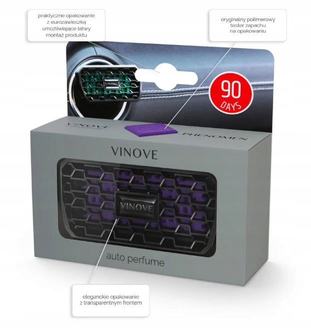 FRAGRANCE VINOVE PHENOMEN MILANO CAR PERFUME FOR AIR VENT Packaging status original