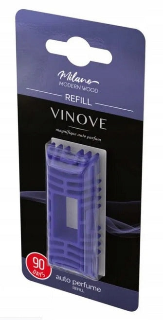 FRAGRANCE VINOVE REFILL MILANO MODERN WOOD AIR FRESHENER CARTRIDGE FOR CAR Packaging status original