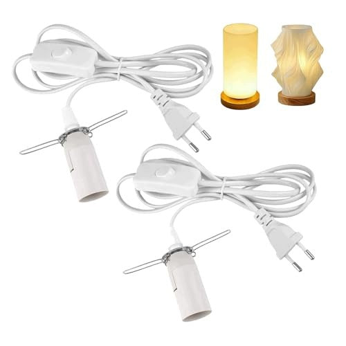 FRAME LAMP E14 WITH CABLE SWITCH 1 8 M FOR HOME 2 PIECES steel Brand no brand