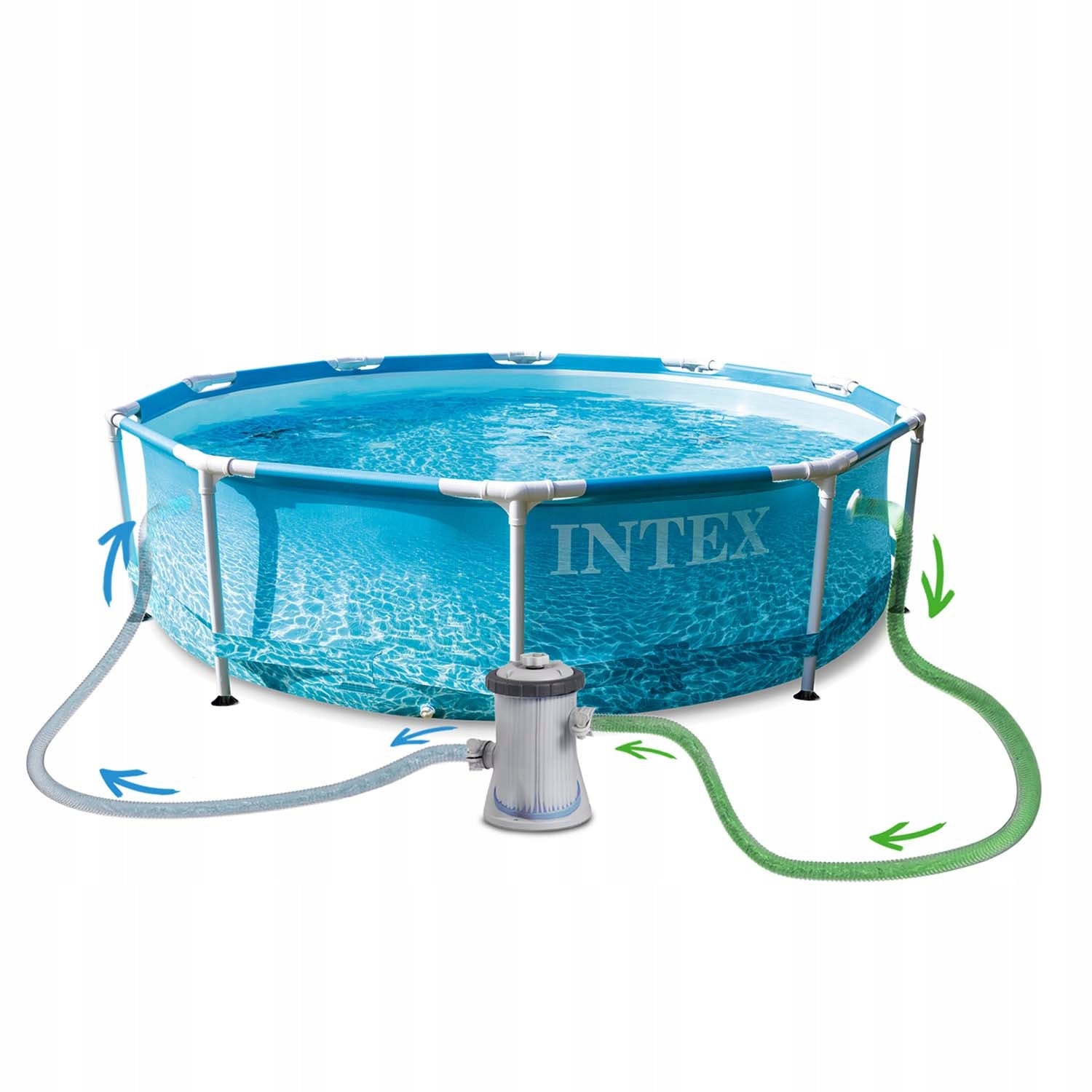 FRAME POOL 305x76cm INTEX 28208 + PUMP + FILTER Manufacturer code 28208