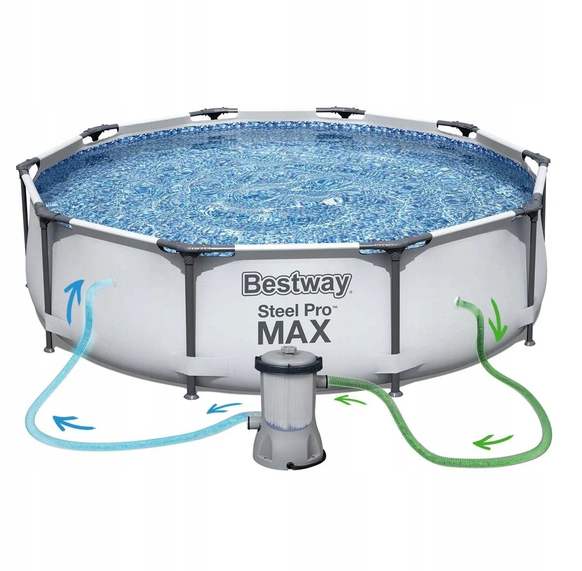 FRAME POOL BESTWAY GARDEN 366x76 PUMP FILTER CAP SET 8in1 EAN (GTIN) 6942138973112