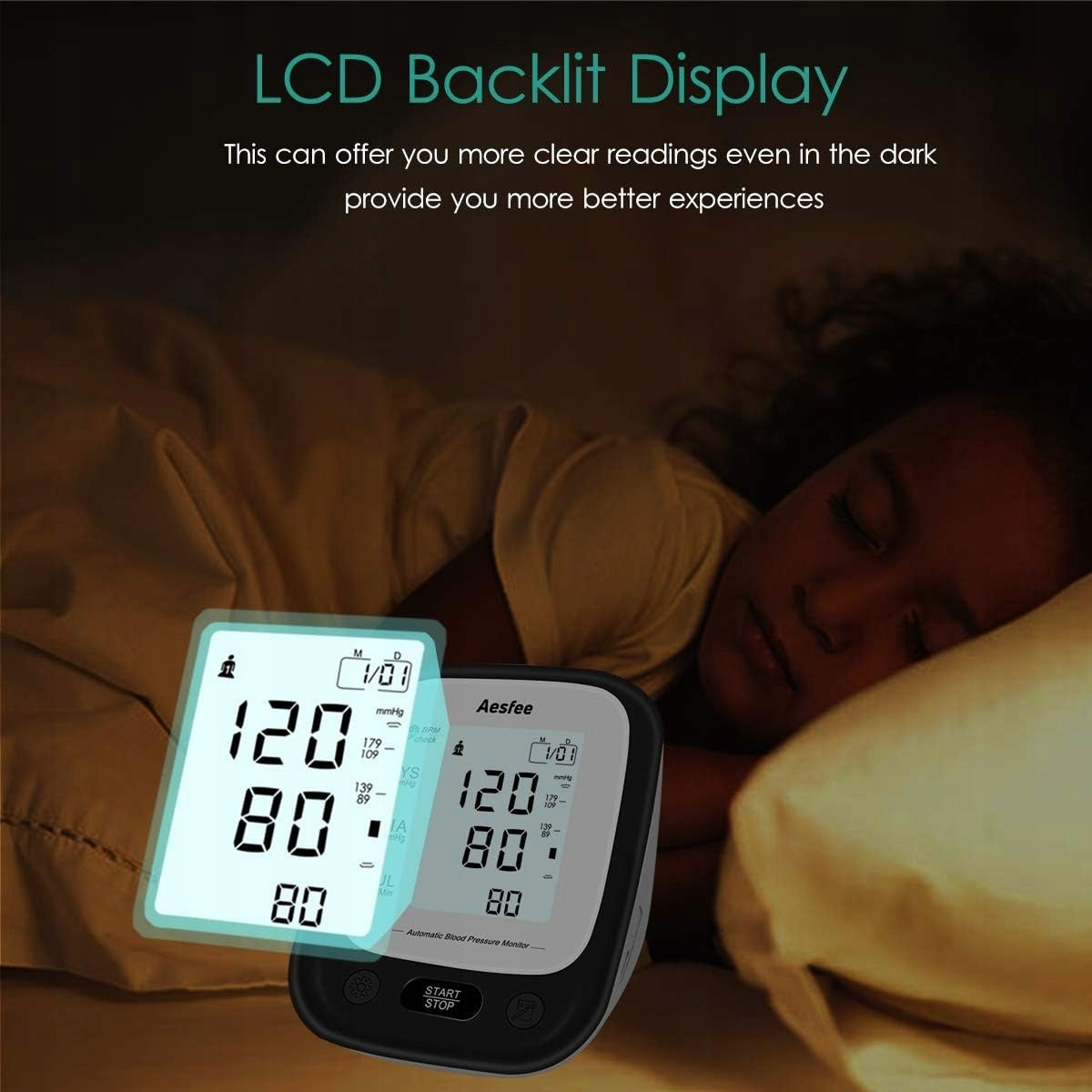 FRAMED BLOOD PRESSURE MONITOR FOR HOME USE HEART RATE Manufacturer code AESFEE