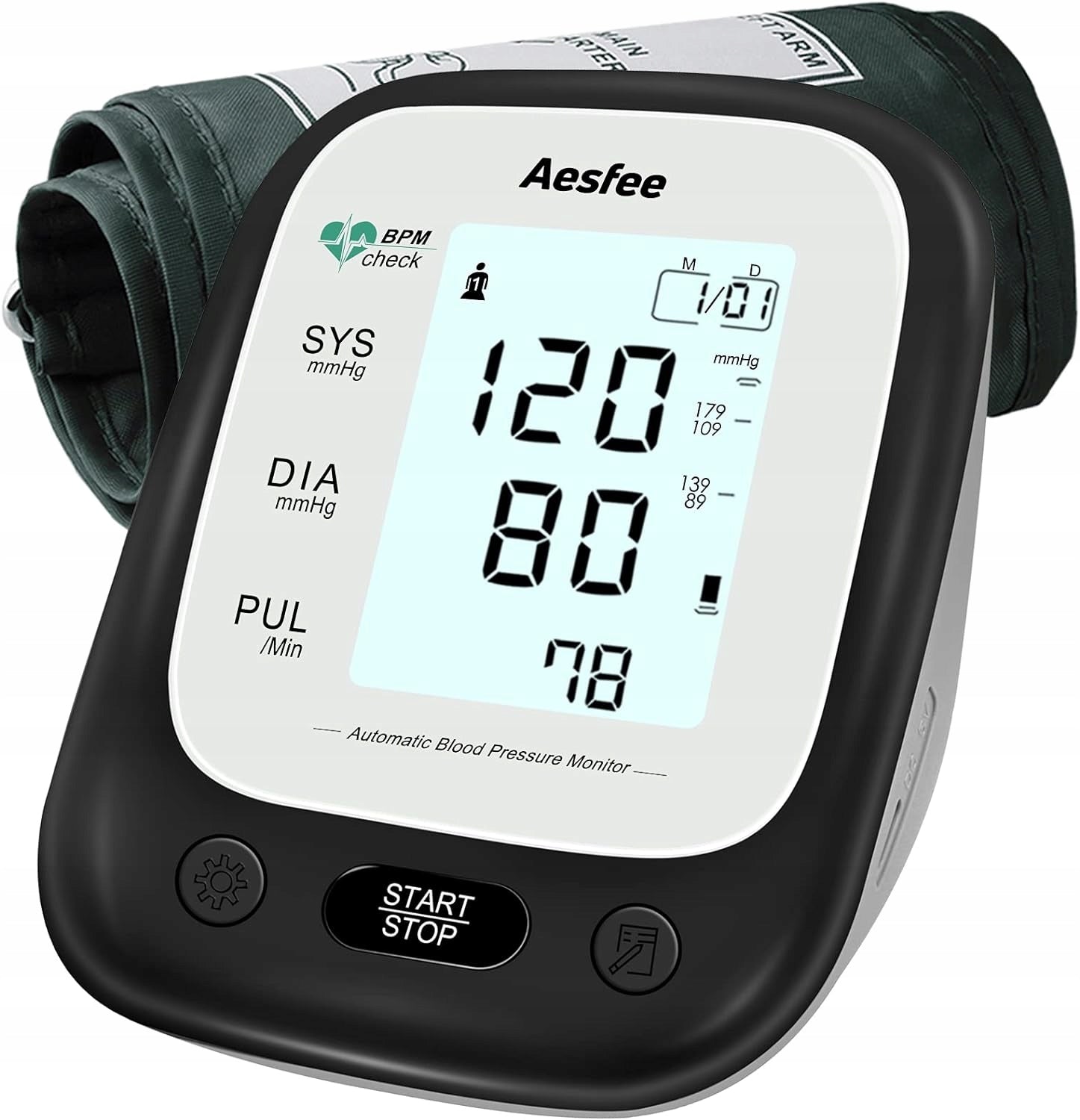 FRAMED BLOOD PRESSURE MONITOR FOR HOME USE HEART RATE
