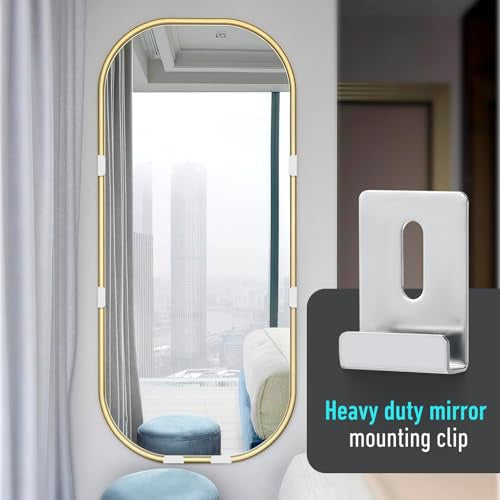 FRAMELESS MIRROR CLIPS SET OF 8 STAINLESS STEEL WALL MOUNT Manufacturer code SWC5908151166871