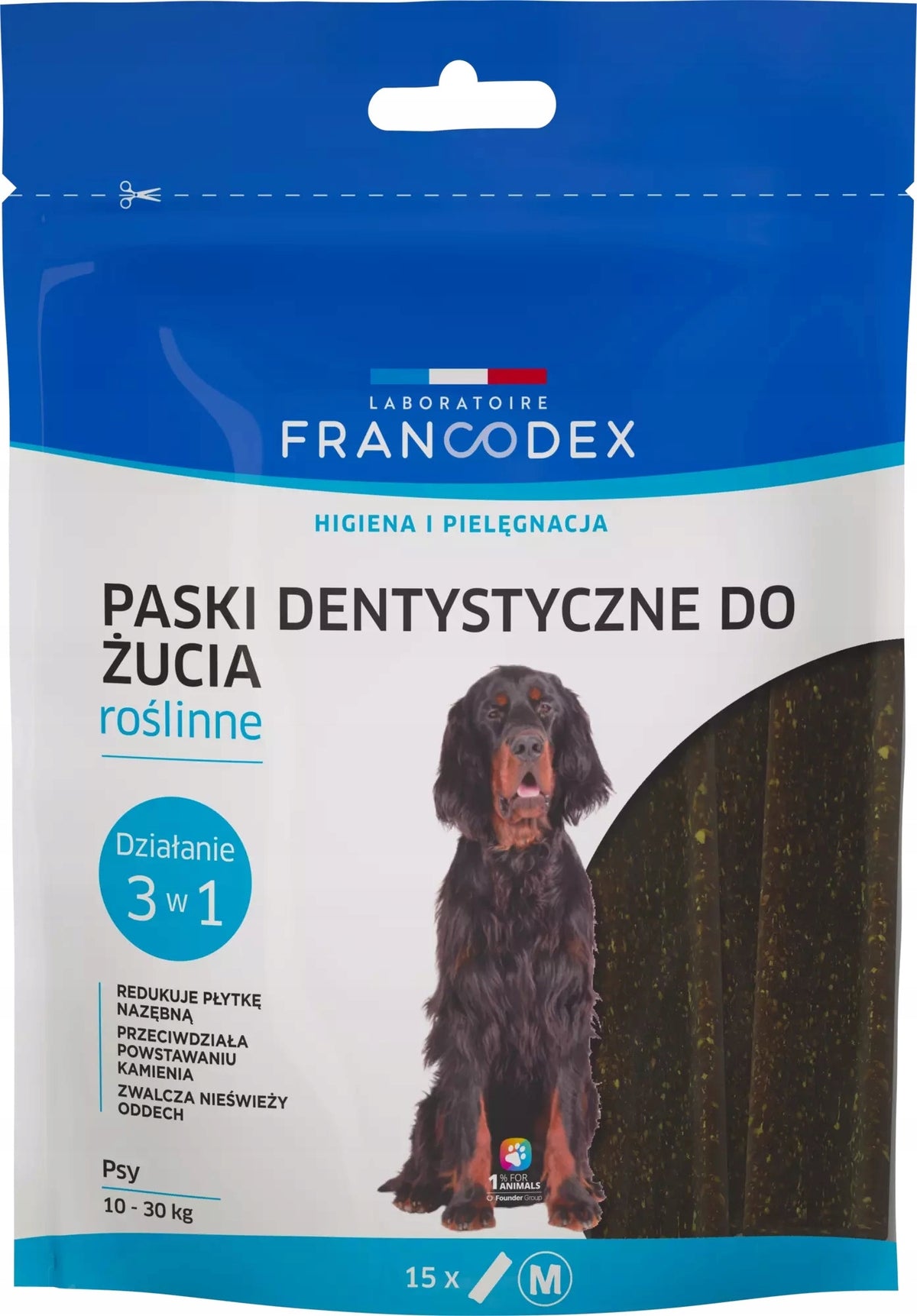 FRANCODEX - Biting strips M 15 pcs. 352,5g - DENTAL TREATS
