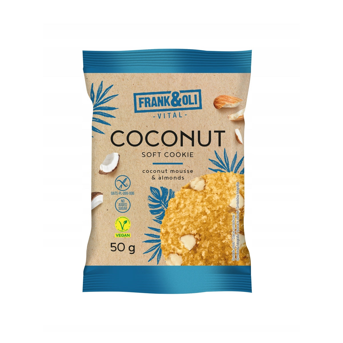 FRANK&OLI Cookie coconut cake coconut almond without sugar 50g x2 Manufacturer code 5900316552123