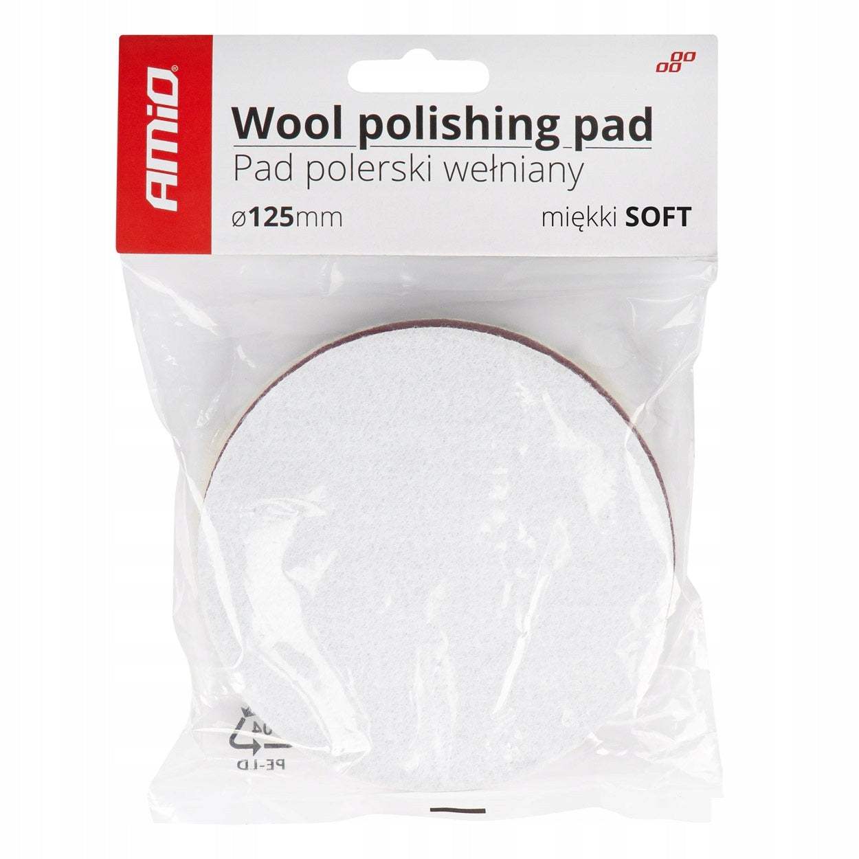 FREEBIES# AMiO Polishing pad woolen polishing fur soft with Velcro 125 mm Manufacturer Amio