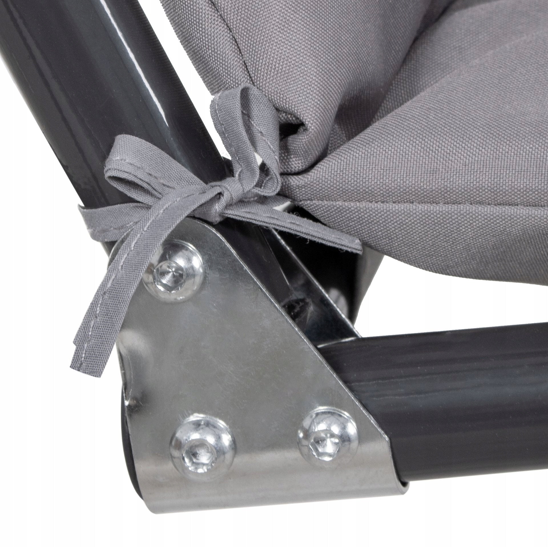 FREESTANDING GARDEN SWING 3 SEATER ROCKING BENCH GREY CANOPY STRONG Seat width 110 cm