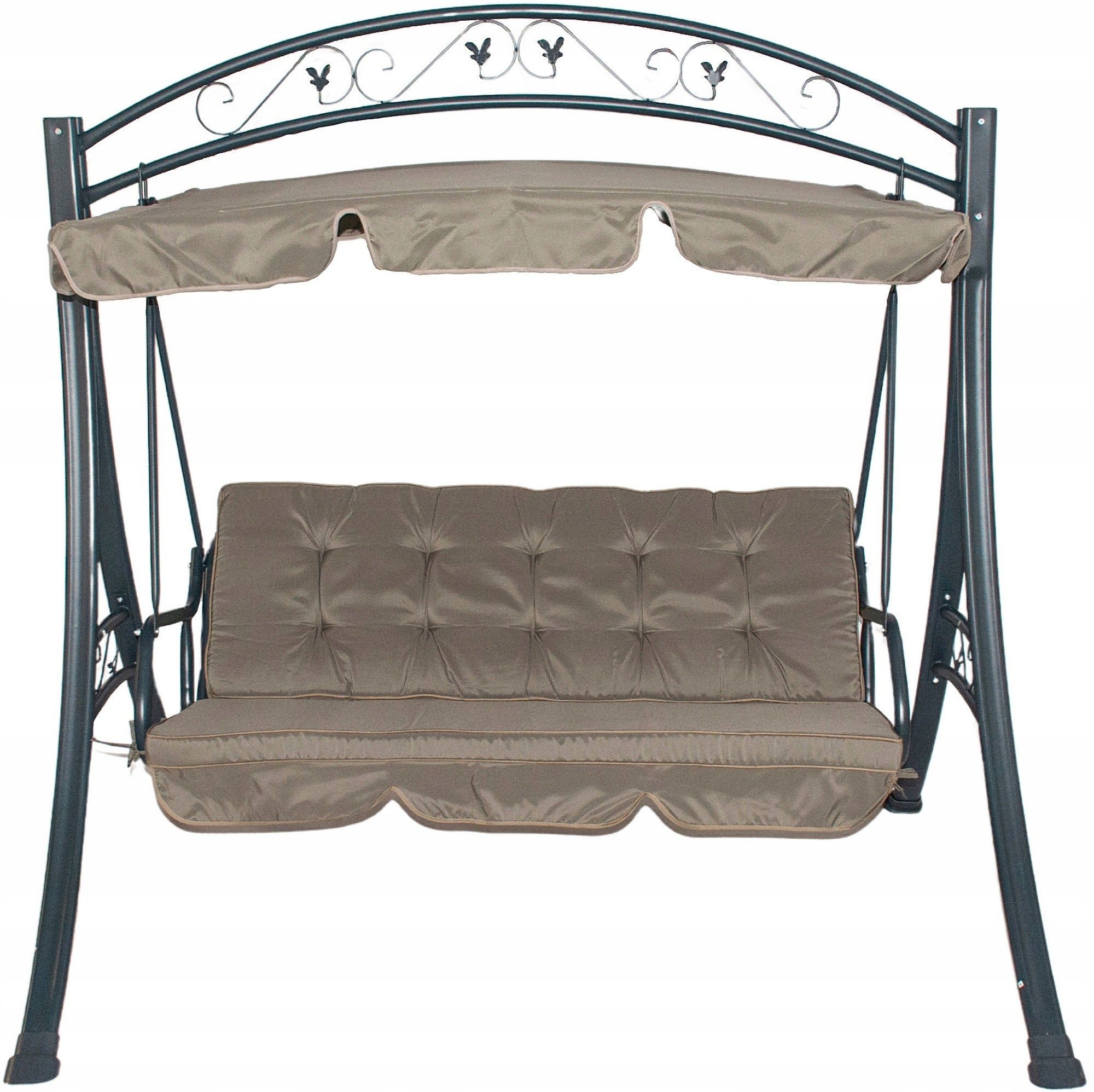 FREESTANDING GARDEN SWING 3 SEATER STRONG ROCKING BENCH CANOPY BLANCA Kind freestanding
