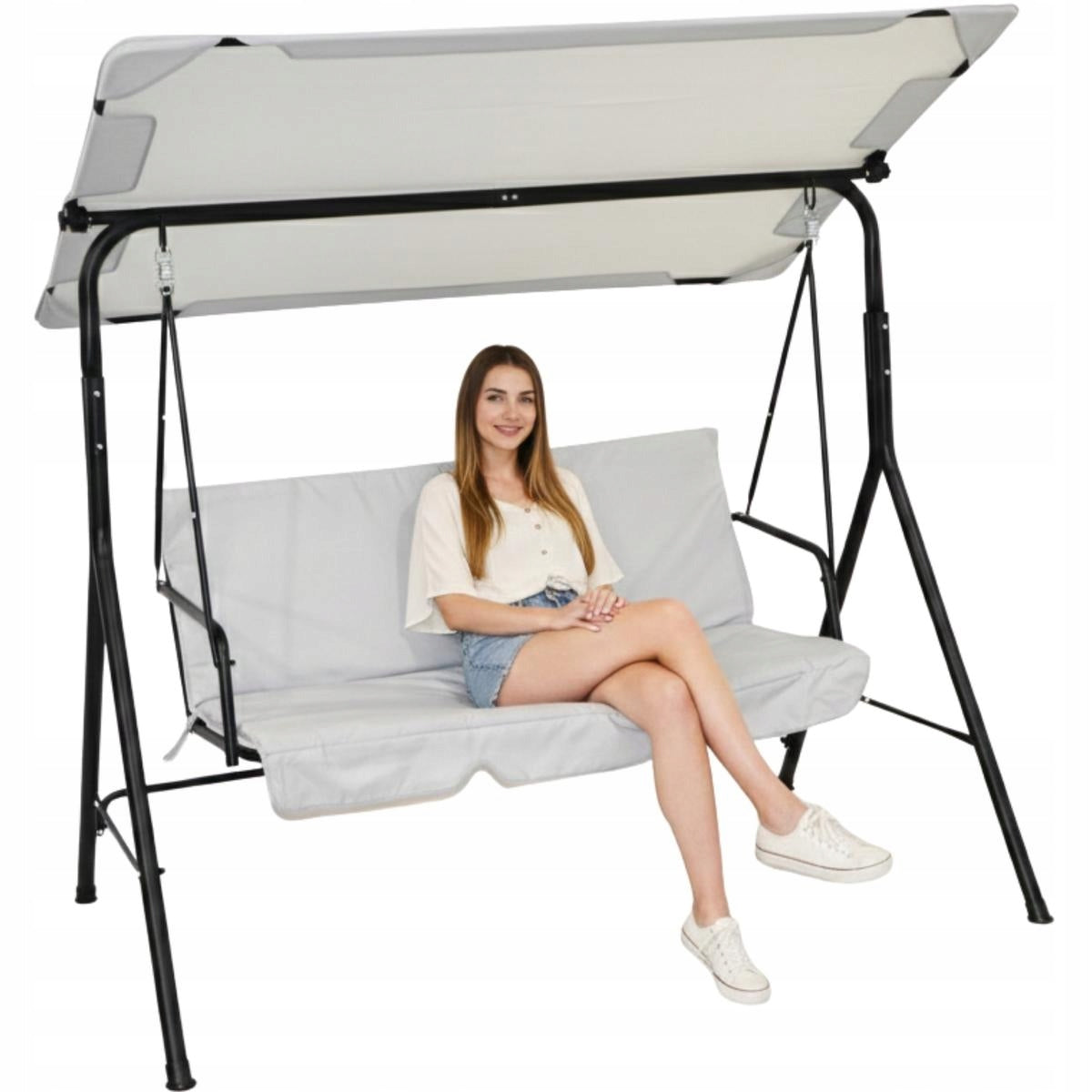 FREESTANDING GARDEN SWING 3 seater ROCKING BENCH PROGARDEN