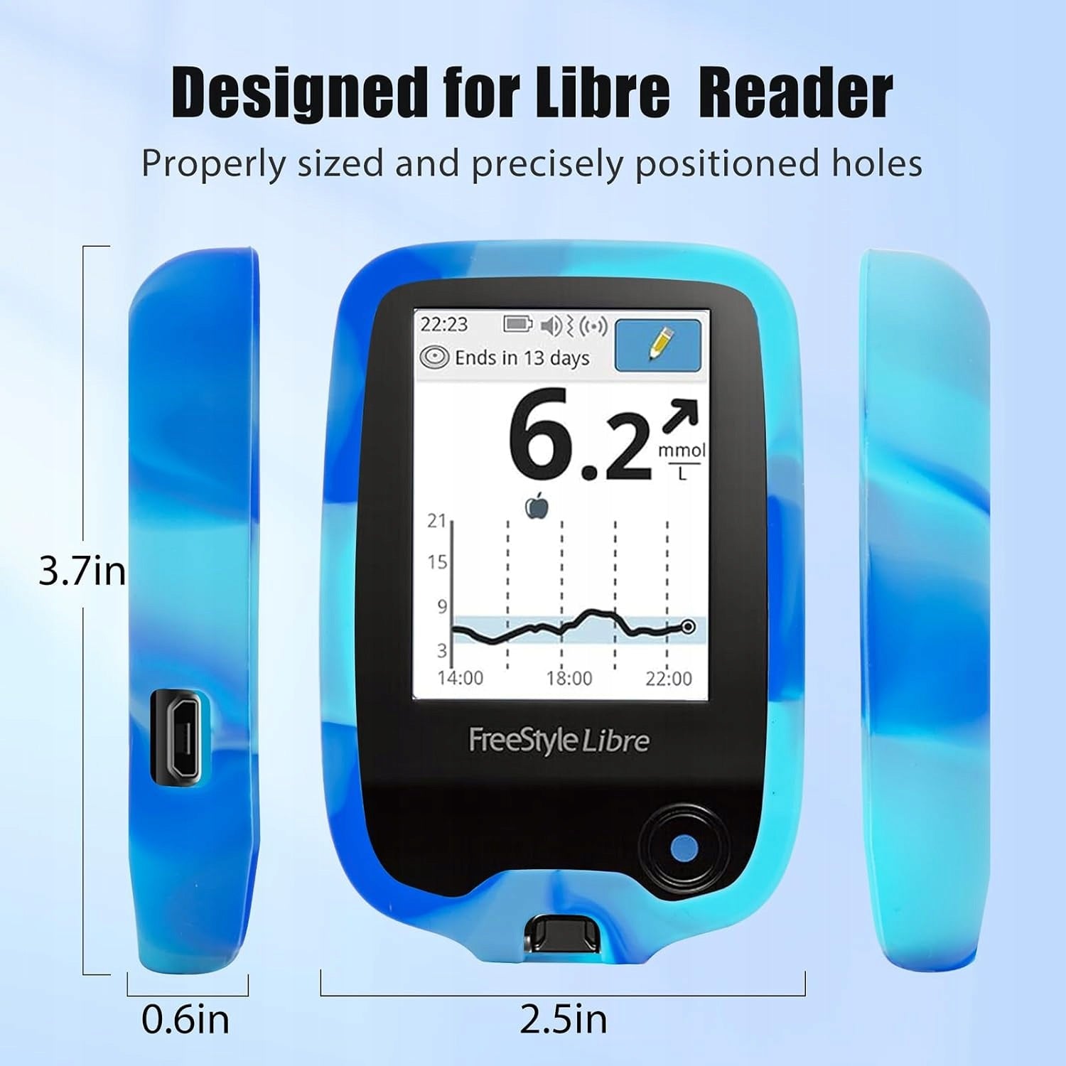 FREESTYLE LIBRE CASE 2 SILICONE + 20 WATERPROOF PATCHES Medical device no