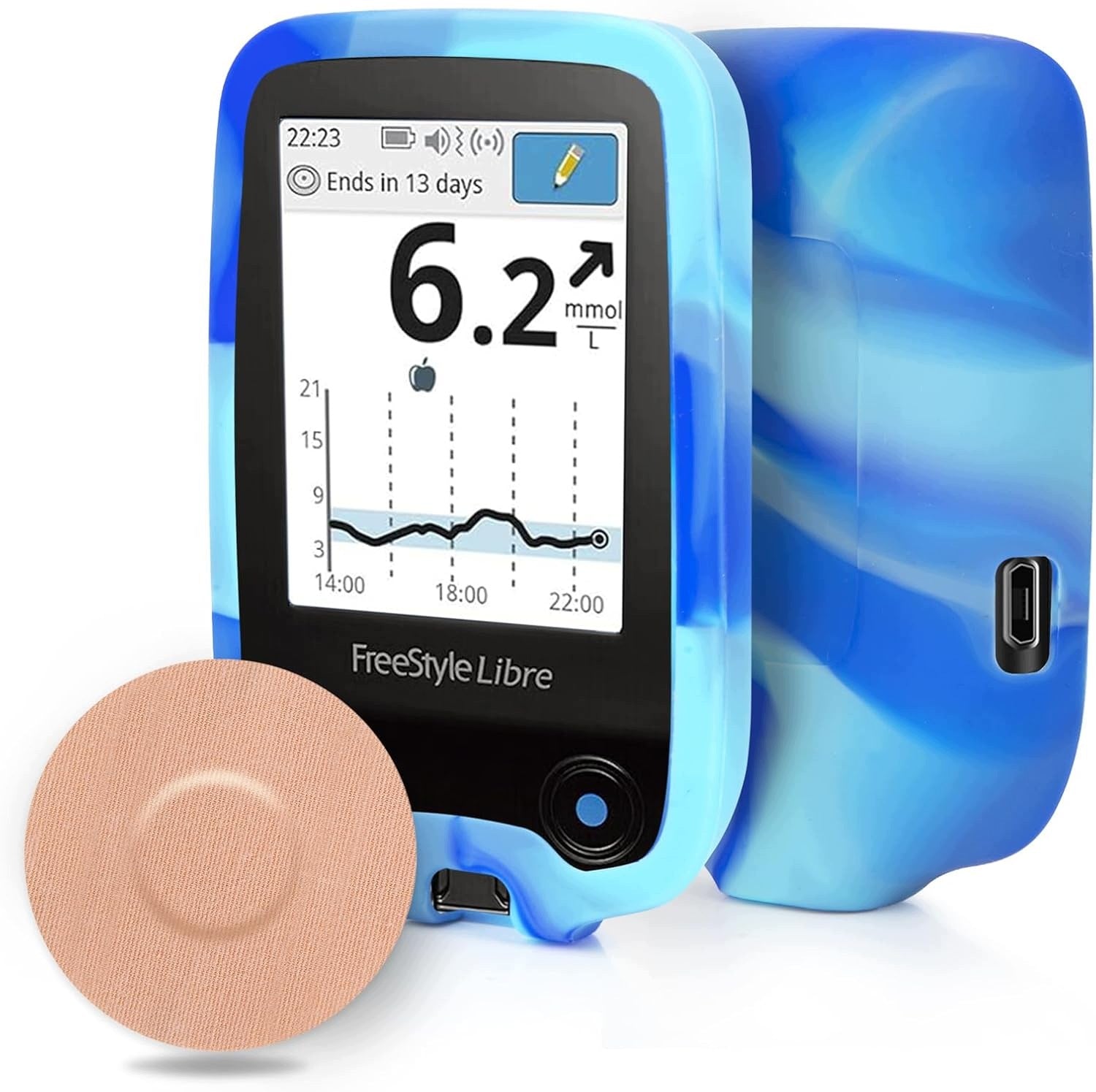 FREESTYLE LIBRE CASE 2 SILICONE + 20 WATERPROOF PATCHES