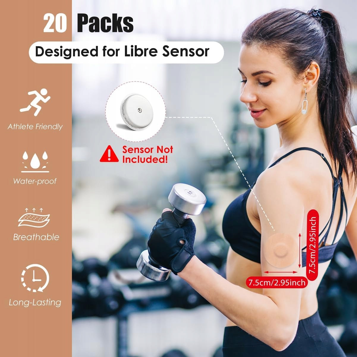 FREESTYLE LIBRE PATCHES 1 2 3 WATERPROOF 20 PIECES STICKER Medical device no