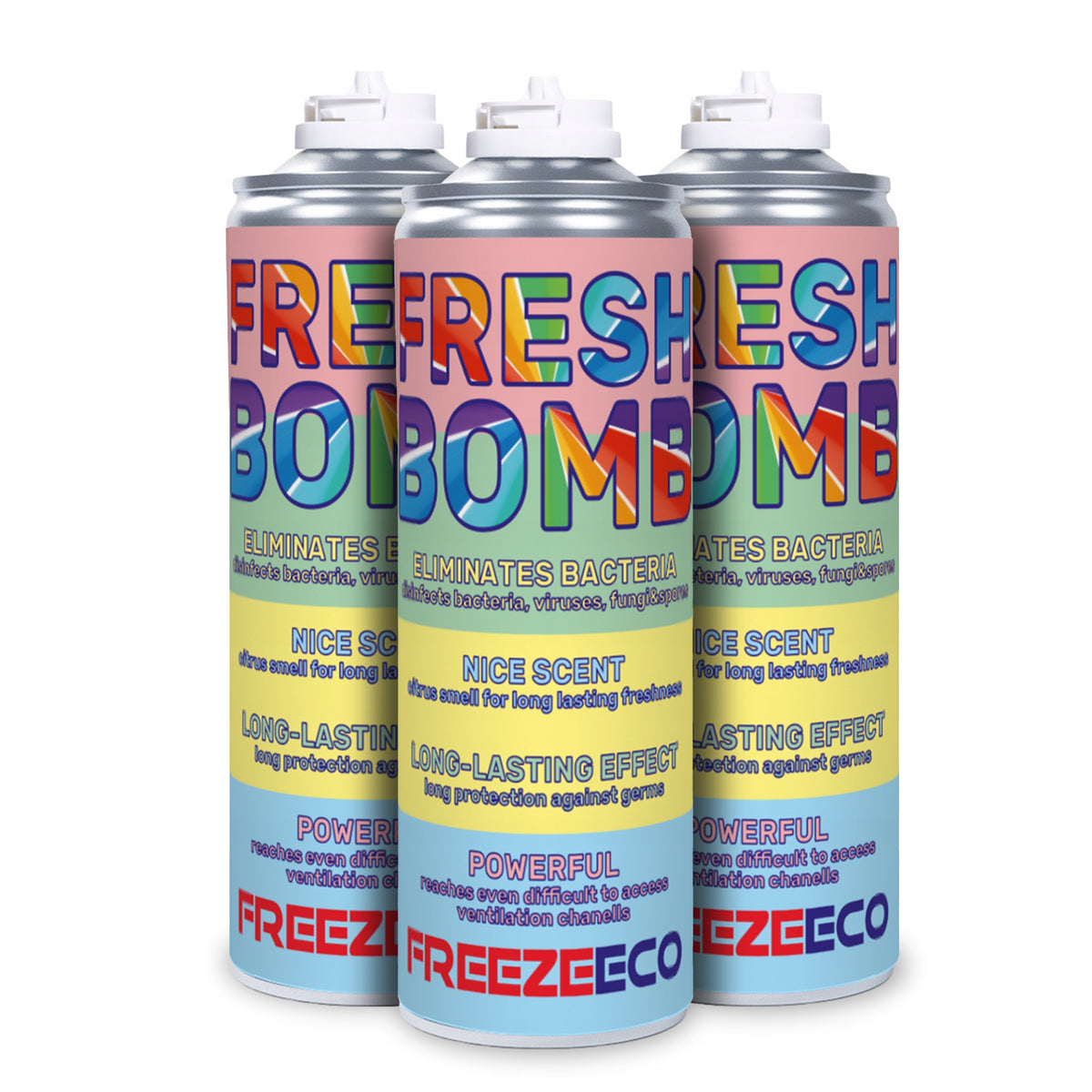 FREEZECO CAR REFRESHER BOMB, INTERIOR REFRESH, 3 x 136 g