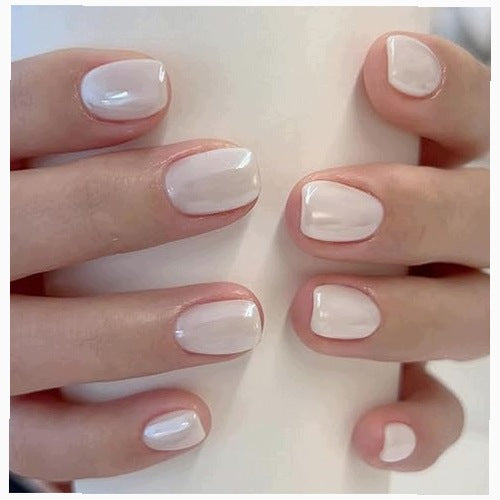 FRENCH ACRYLIC NAILS WHITE SQUARE FOR WOMEN 24 PCS.