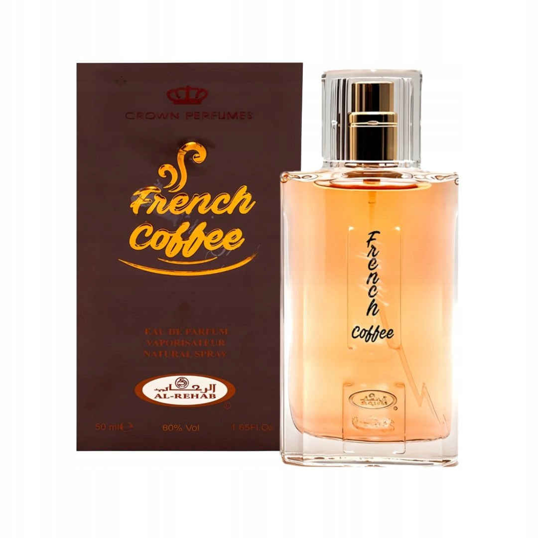 FRENCH COFFEE Arabic Perfumed Water 50 ml EDP | Al Rehab Manufacturer code 6291110108821