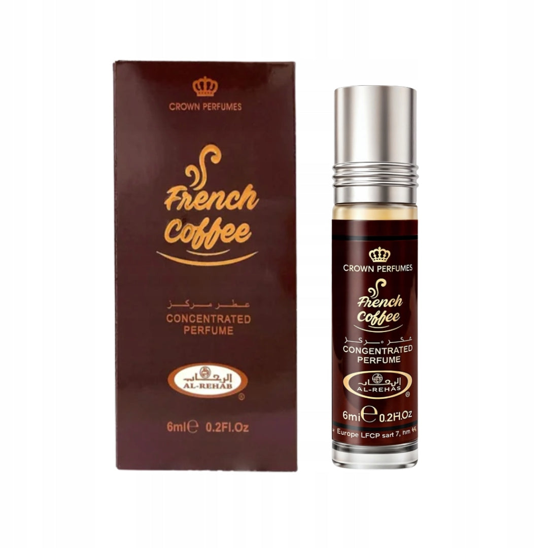 FRENCH COFFEE Perfumed Oil CPO 6 ml Al Rehab Coffee Fragrance Unisex Packaging status original