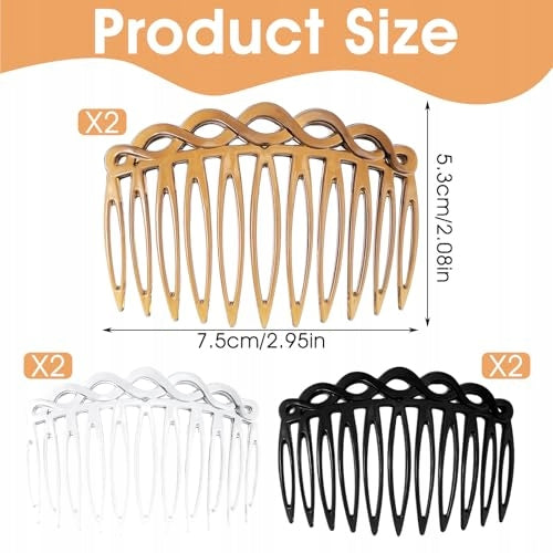 FRENCH HAIR COMBS RESIN FOR WOMEN SET OF 6 PCS. for home Manufacturer code Bez marki