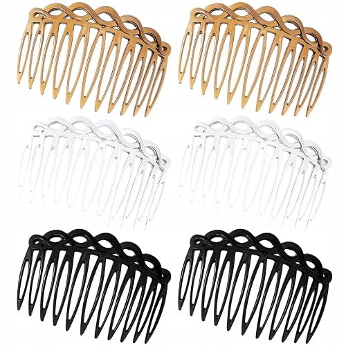 FRENCH HAIR COMBS RESIN FOR WOMEN SET OF 6 PCS. for home