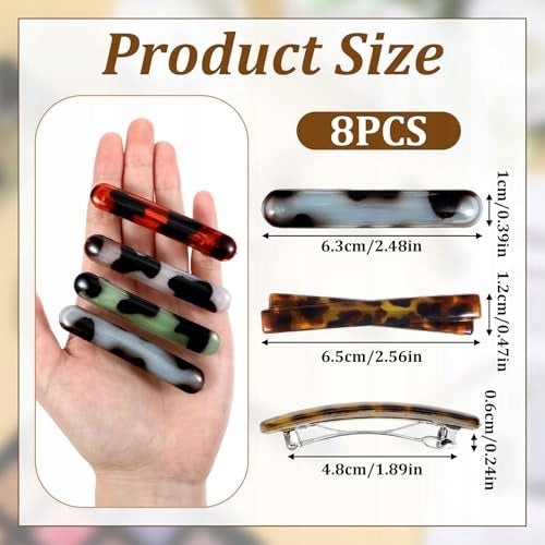FRENCH WOMEN'S HAIR CLIPS 12 PCS VINTAGE SET FOR WOMEN Manufacturer code Bez marki