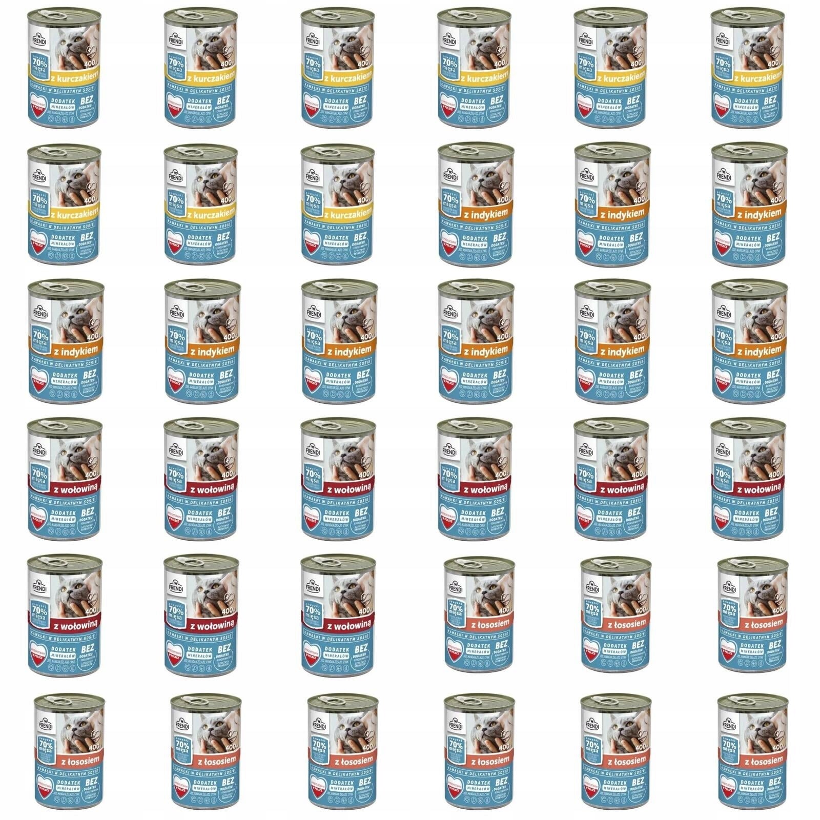 FRENDI Can wet cat food mix of flavors 36 x 400g