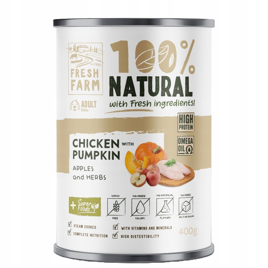 FRESH FARM SUPERFOOD CHICKEN WITH PUMPKIN AND APPLES 400G