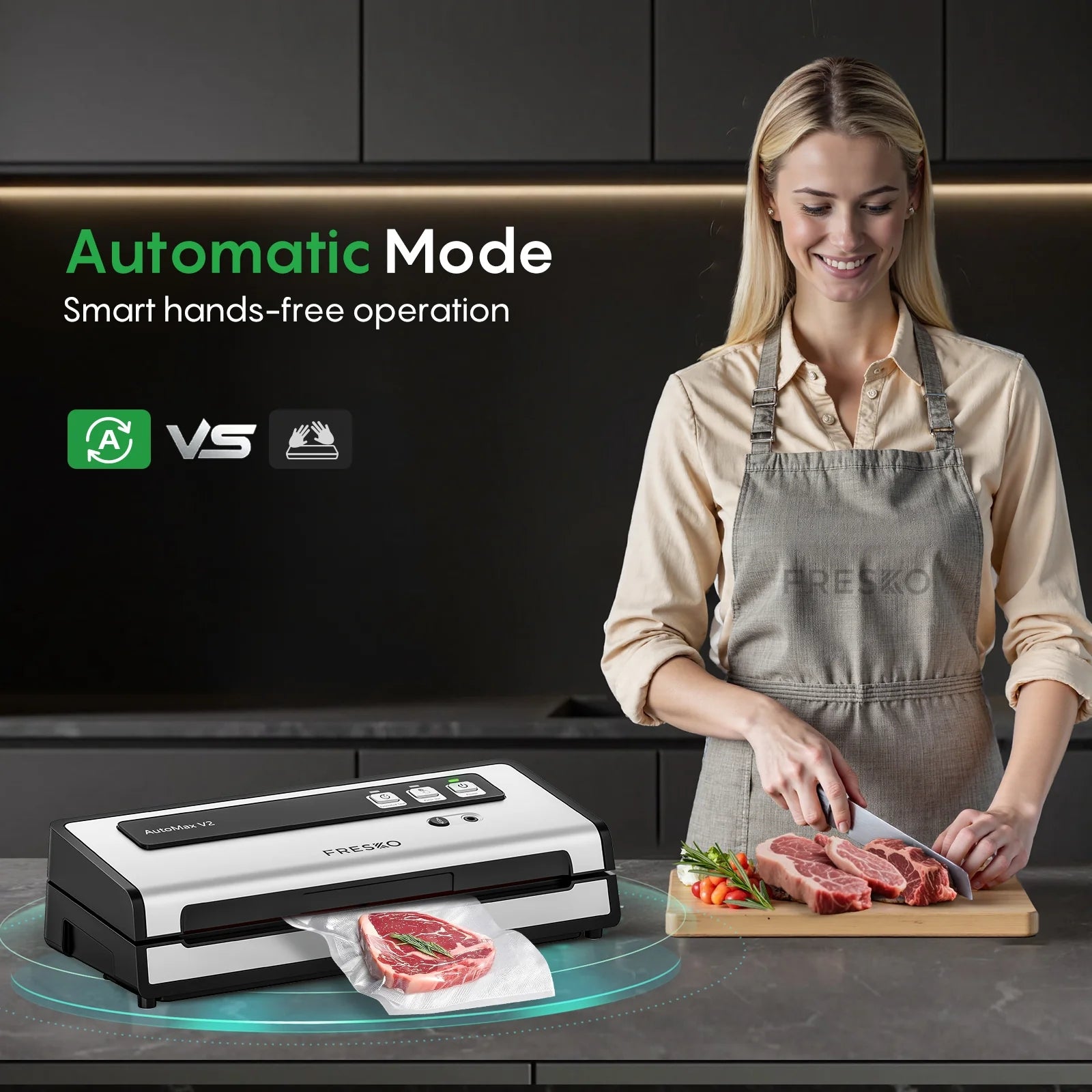 FRESKO Automatic vacuum sealer, 140 W Manufacturer code 05WACOV104-B