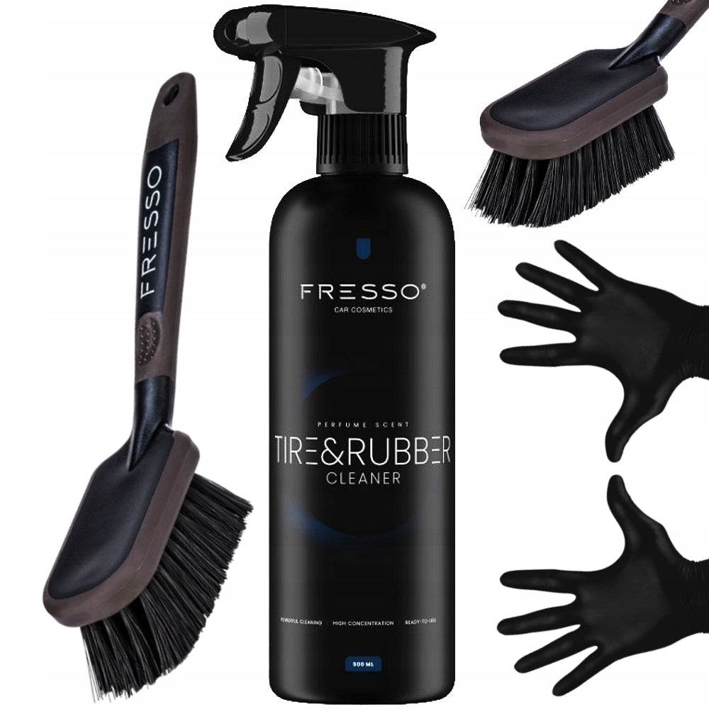 FRESSO TIRE & RUBBER CLEANER AGENT + TIRE CLEANING BRUSH