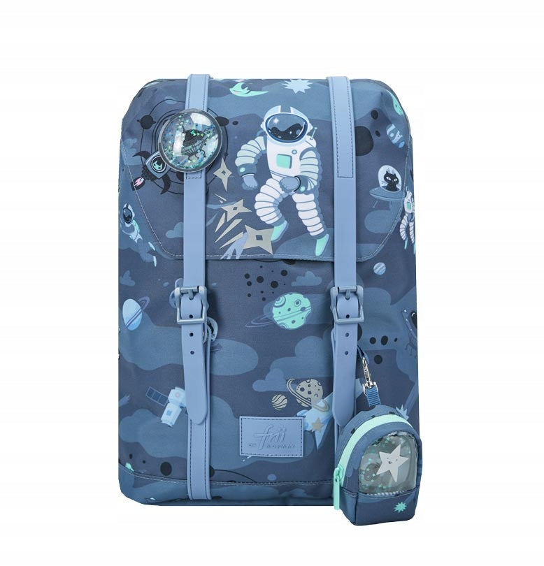 FRII OF NORWAY ERGONOMICKÁ ŠKOLSKÁ TAŠKA RETRO 22 L - ASTRONAUT BLUE DENIM