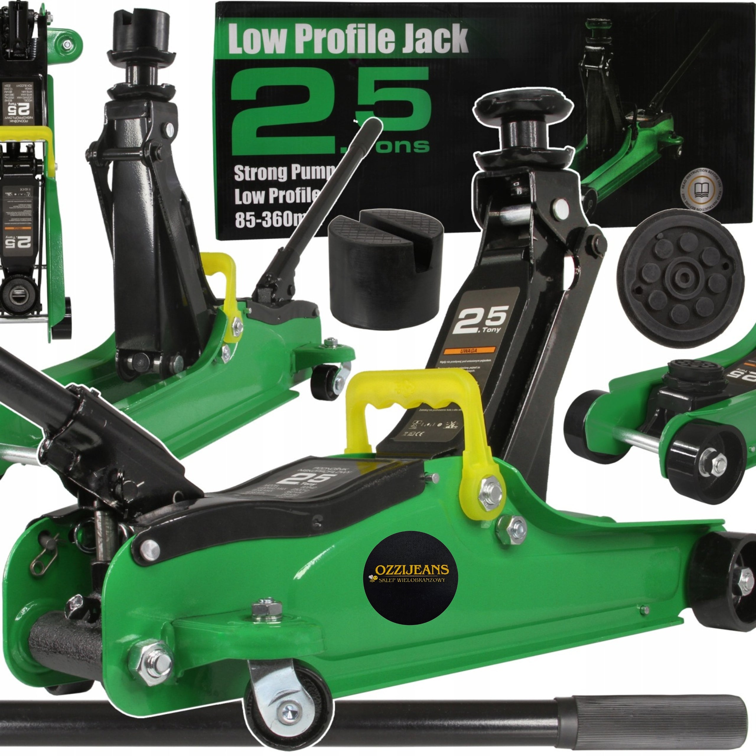FROG LIFT LOW PROFILE CAR JACK RANGE 85-360MM 2,5T