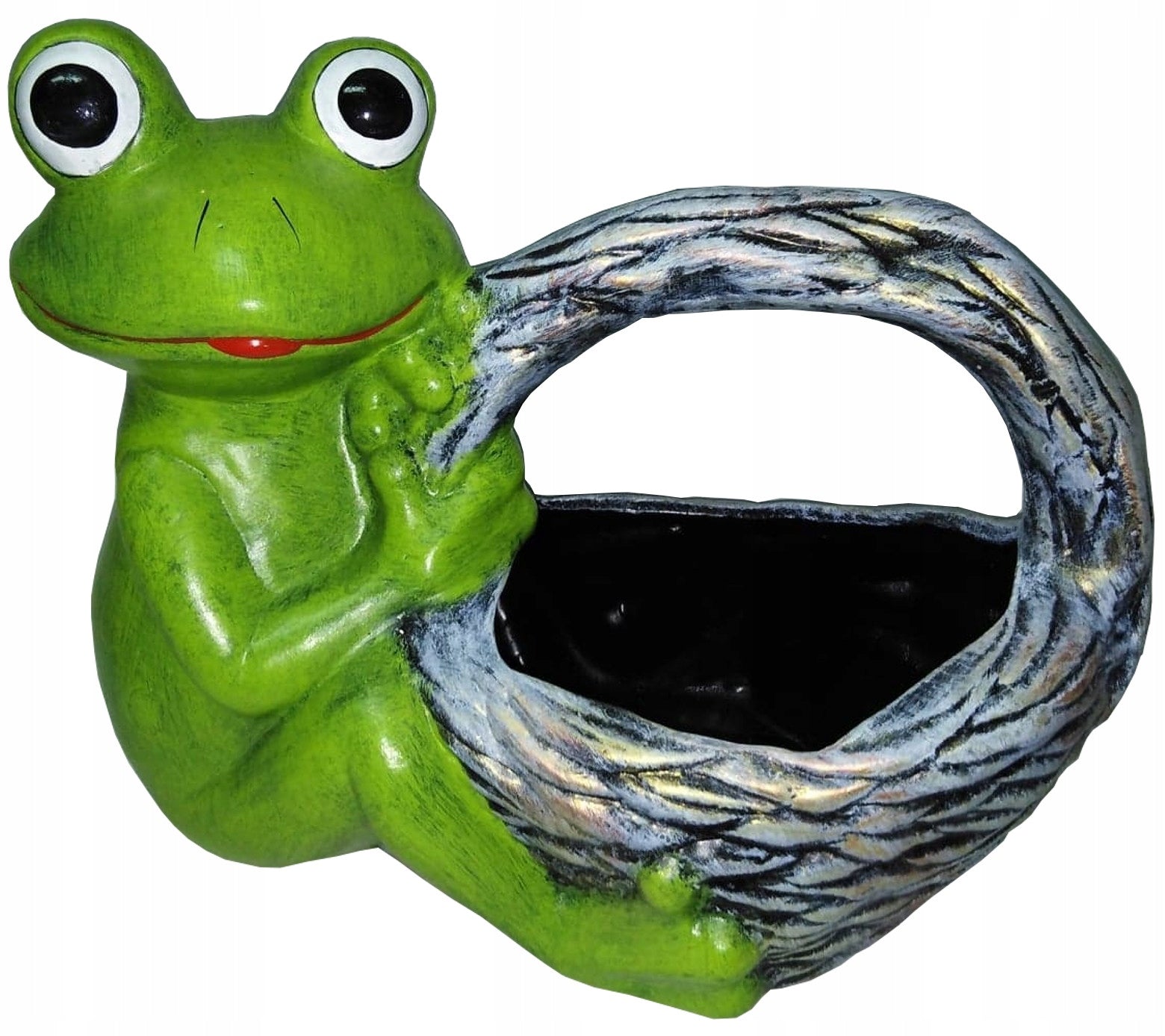 FROG POT FIGURINE GARDEN DECORATION