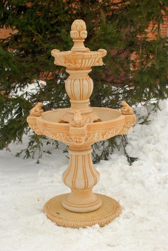 FROGGIA GARDEN FOUNTAIN WITH CONGLOMERATE CONCRETE FOUNTAIN FIGURE | 13 COLORS Product height 150 cm