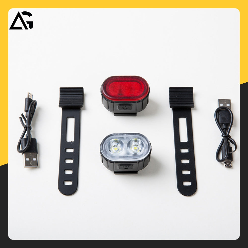 FRONT AND REAR BIKE LIGHT LED STRONG BATTERY FOR BIKE SET Packaging status original