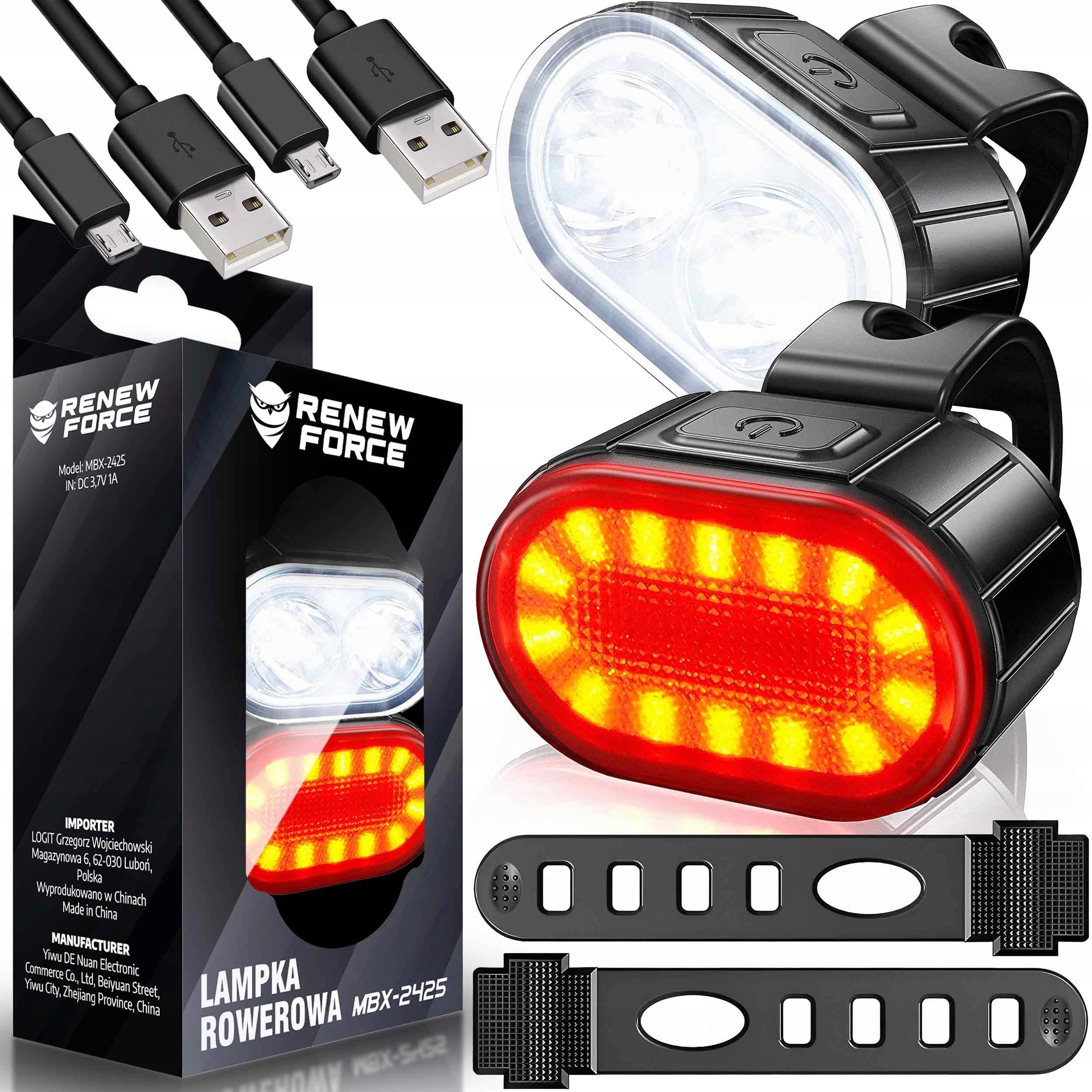 FRONT AND REAR BIKE LIGHT LED STRONG BATTERY FOR BIKE SET