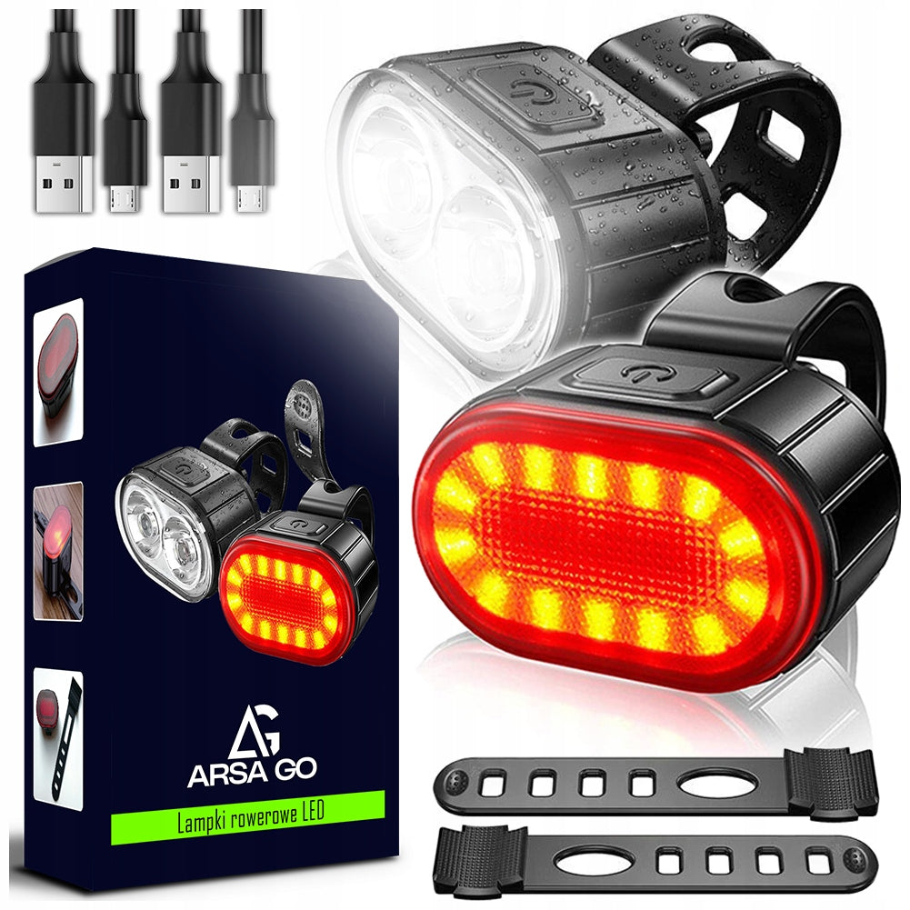 FRONT AND REAR BIKE LIGHT LED STRONG BATTERY FOR BIKE SET