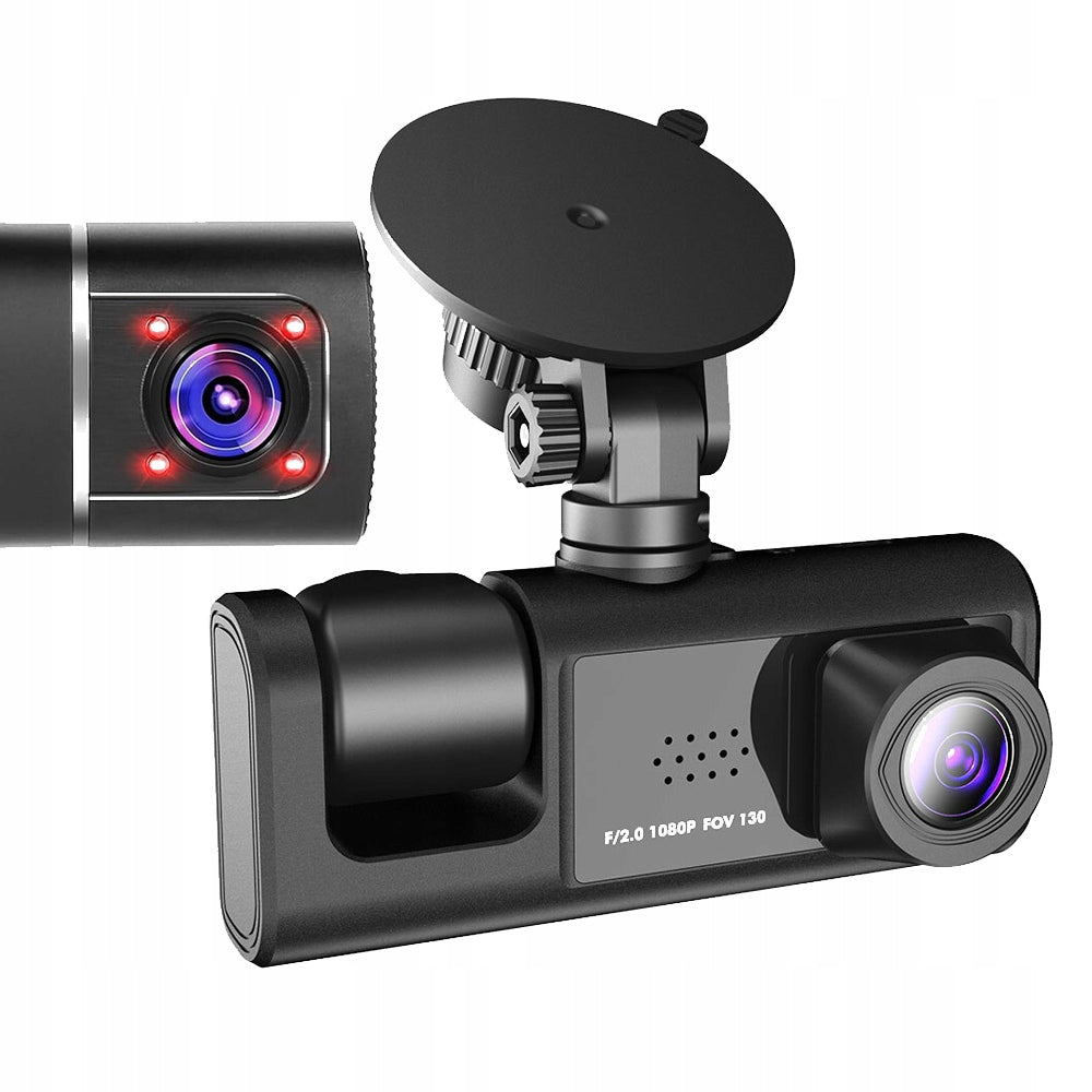 FRONT AND REAR CAR CAMERA, 1080P FHD THREE CHANNEL CAR CAMERA