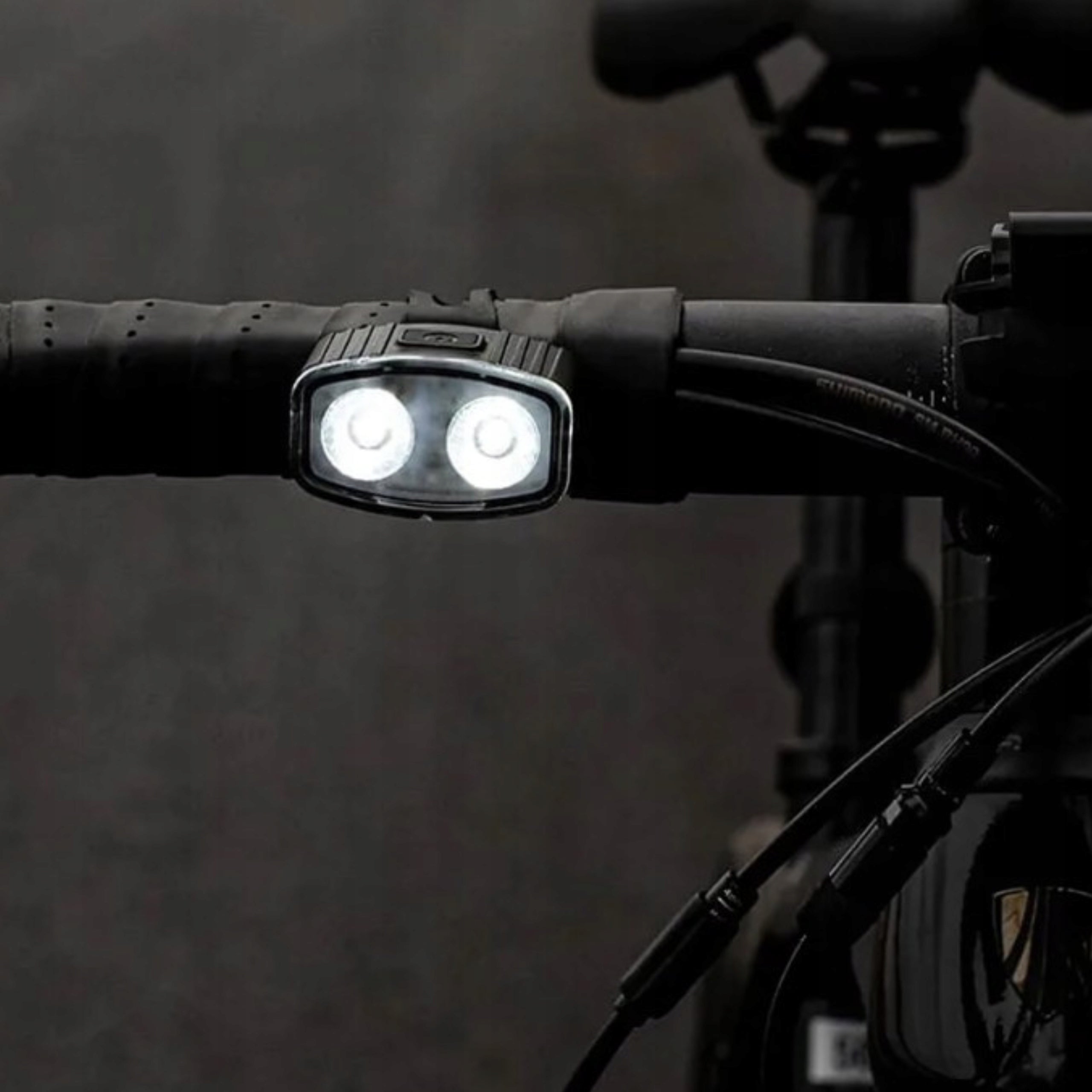 FRONT AND REAR LED BICYCLE LIGHT FOR HANDLEBAR BIKE SET USB STRONG Color black