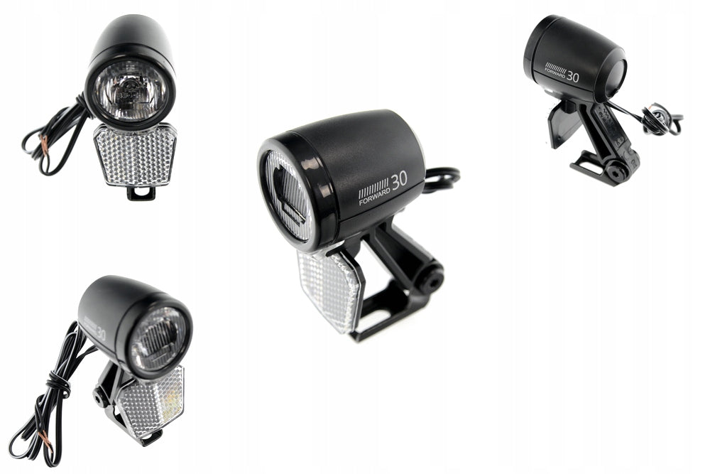 FRONT BICYCLE LAMP E-BIKE 30 LUX JY-7230 WITH SUPPORT Manufacturer code LAMPA PRZEDNIA ROWEROWA E-BIKE 30 LUX JY-7230