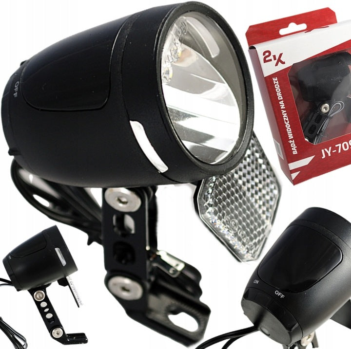 FRONT BICYCLE LAMP FOR DYNAMO LED ON/OFF 90LUX