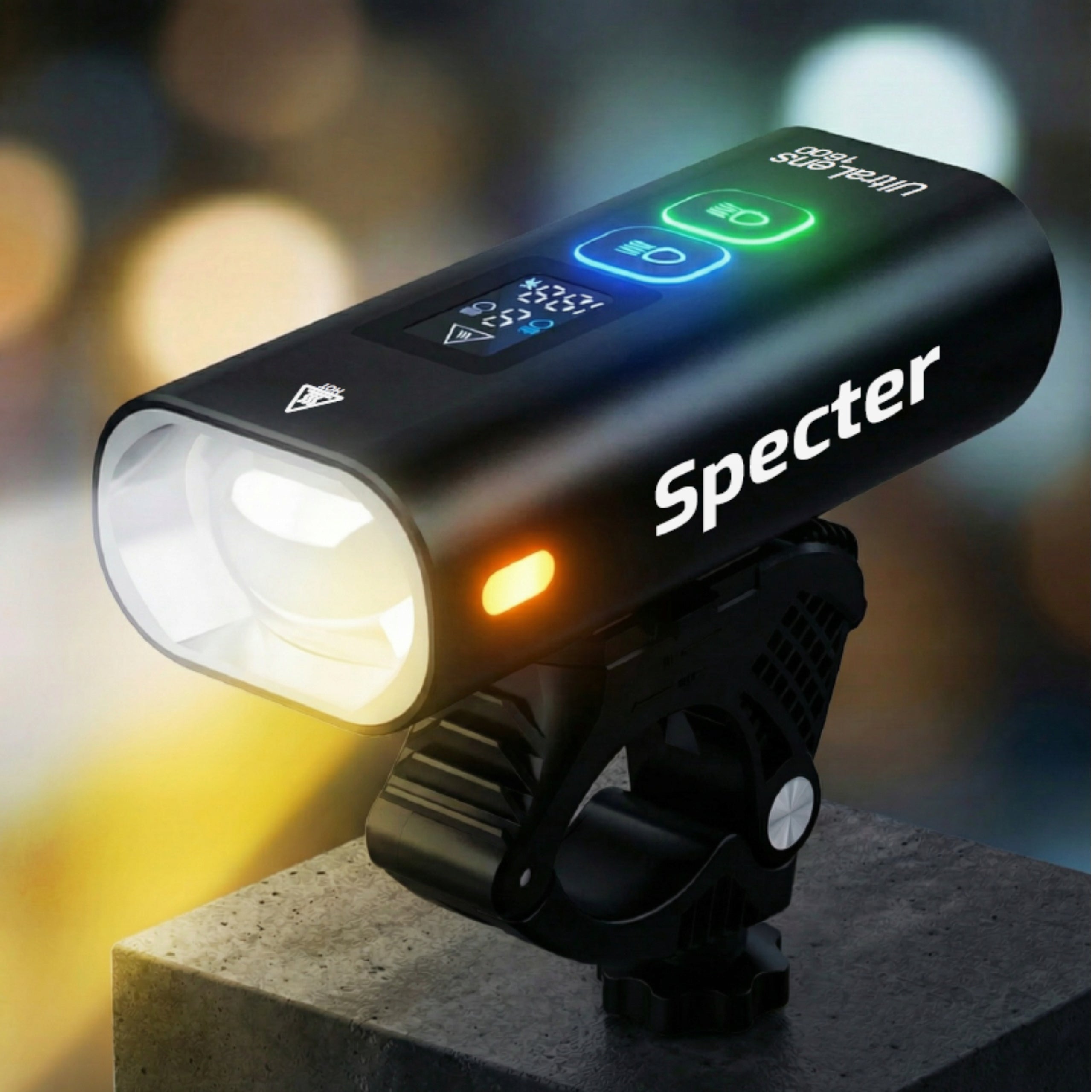 FRONT BIKE LIGHT LED SPECTER 1600lm 5200mAh with powerbank function Kind front-facing