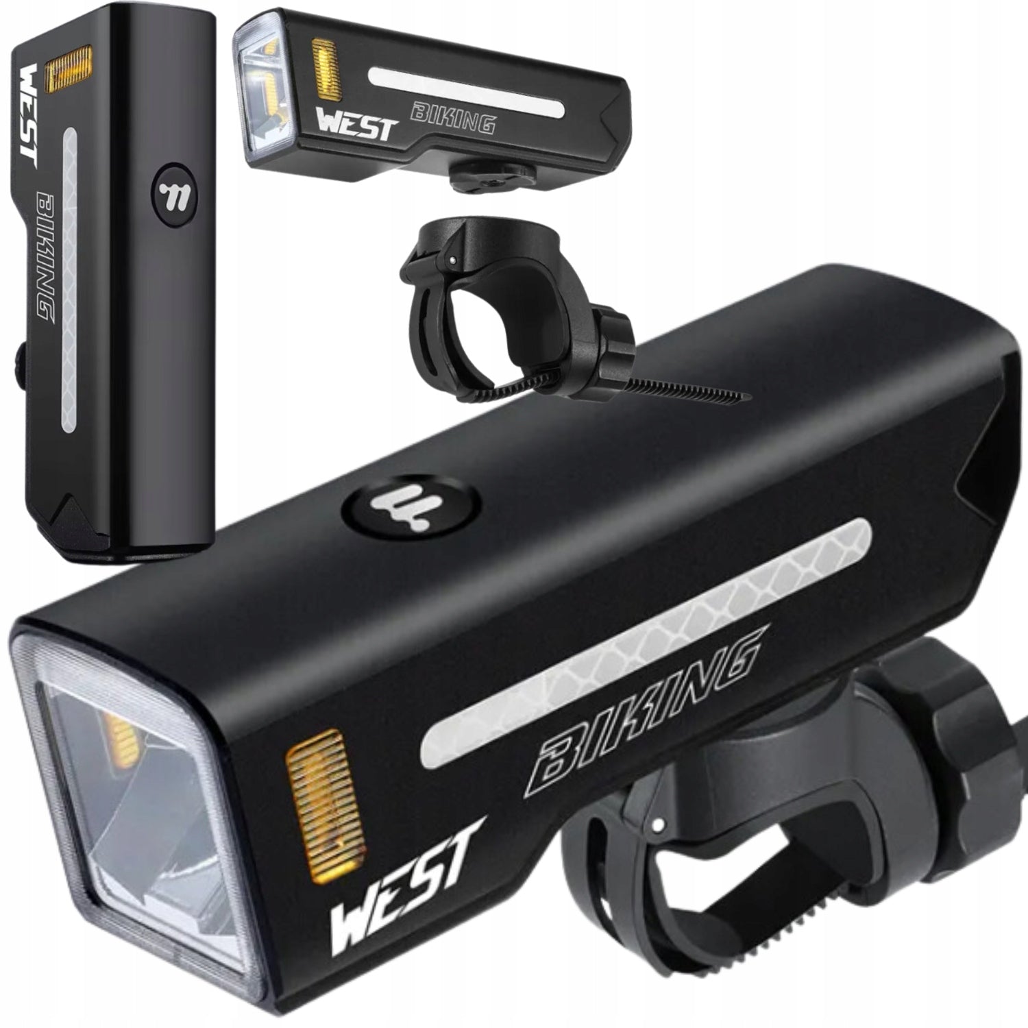 FRONT BIKE LIGHT LED USB C with powerbank function WEST BIKING 1000LM