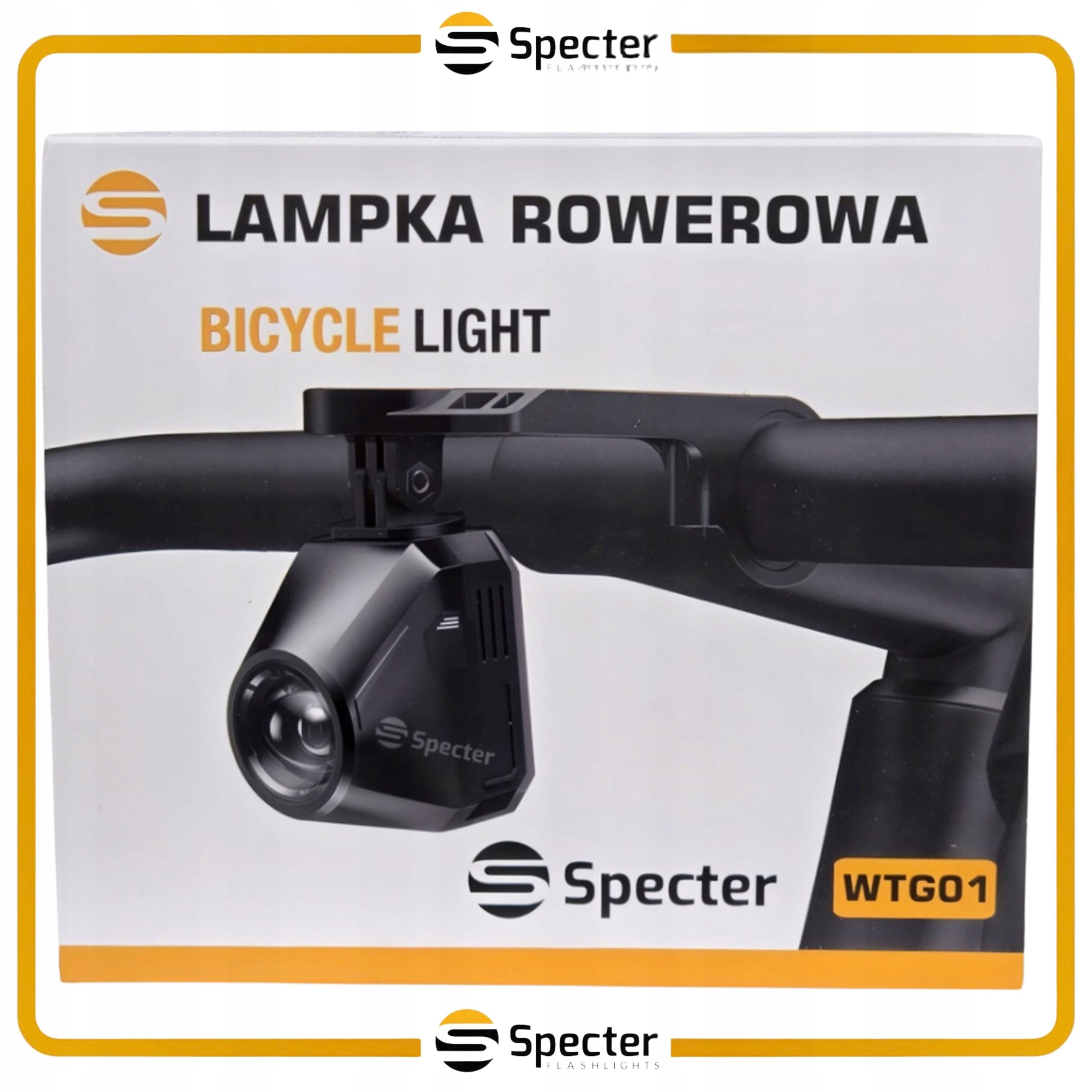 FRONT BIKE LIGHT Led Strong 1600lm Wireless Remote Control SPECTER WTG01 Packaging status original