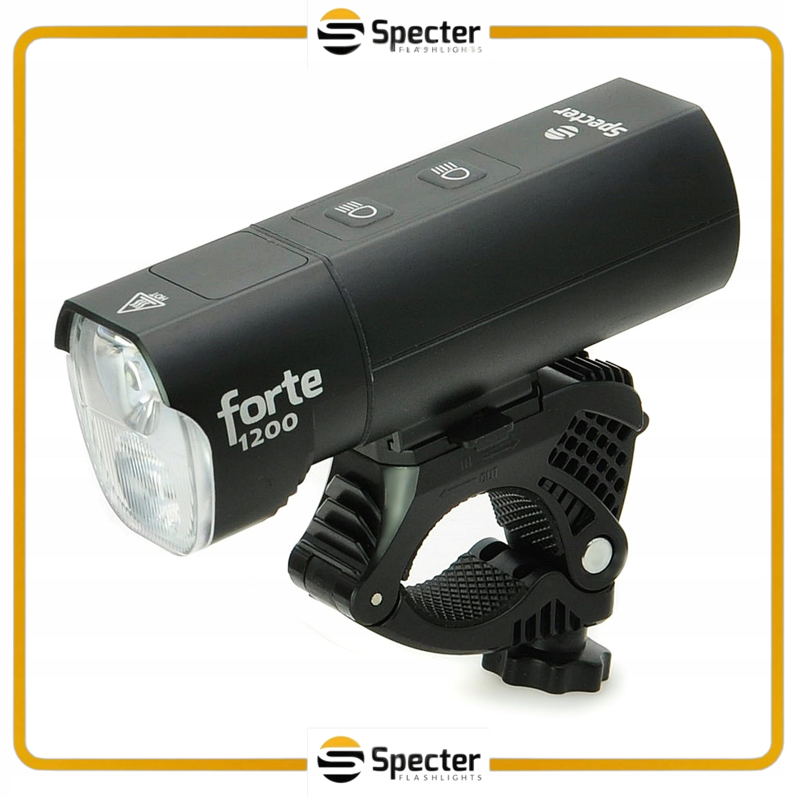 FRONT BIKE LIGHT SPECTER Forte 1200LM USB C Powerbank Strong Brand Specter
