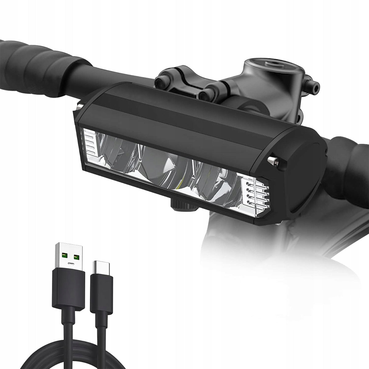 FRONT BIKE LIGHT USB 900LM IPX5 STRONG SET LED MTB FLASHLIGHT Packaging status original