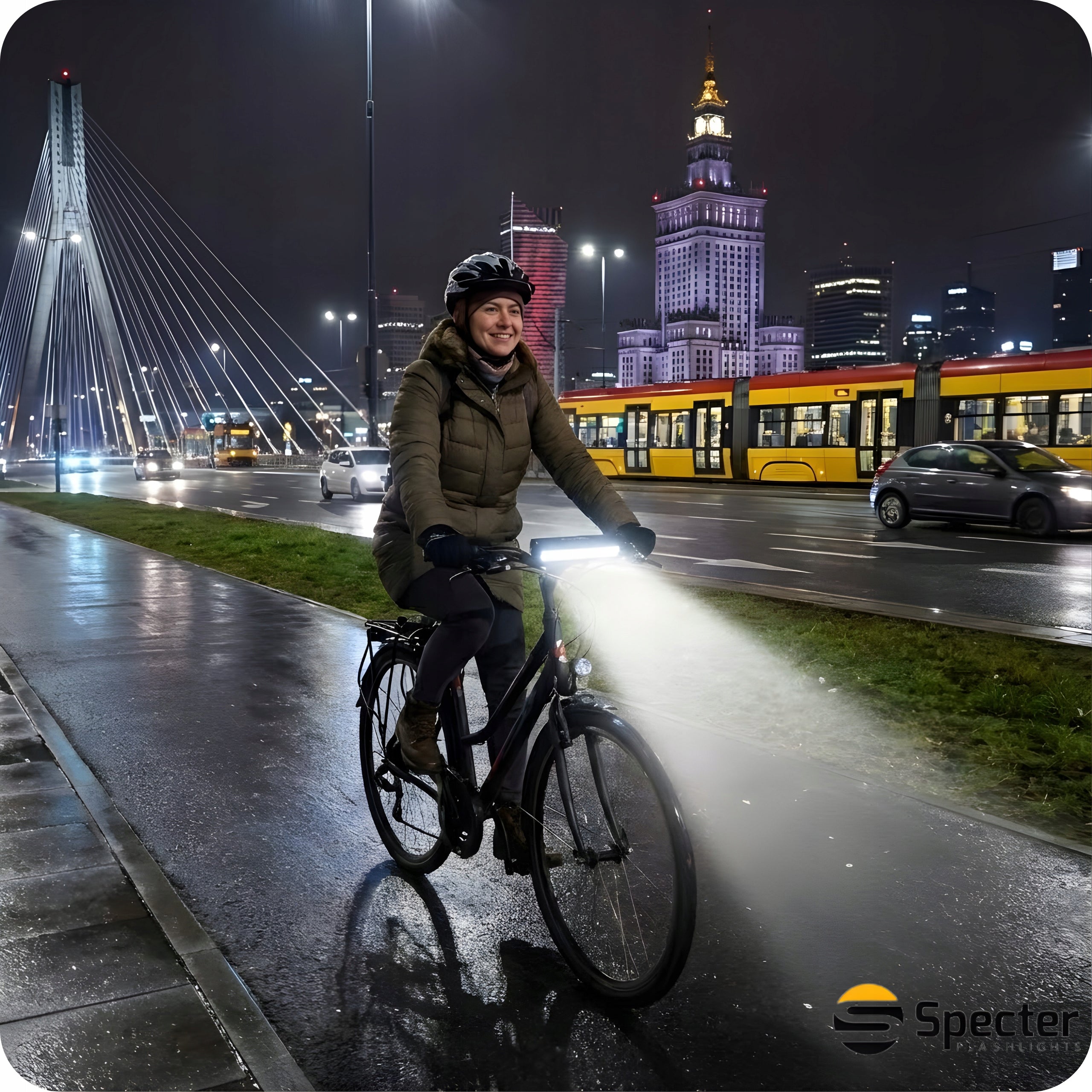 FRONT BIKE LIGHT USB Powerful LED 1400LM IPX6 MTB FLASHLIGHT KIT Packaging status original