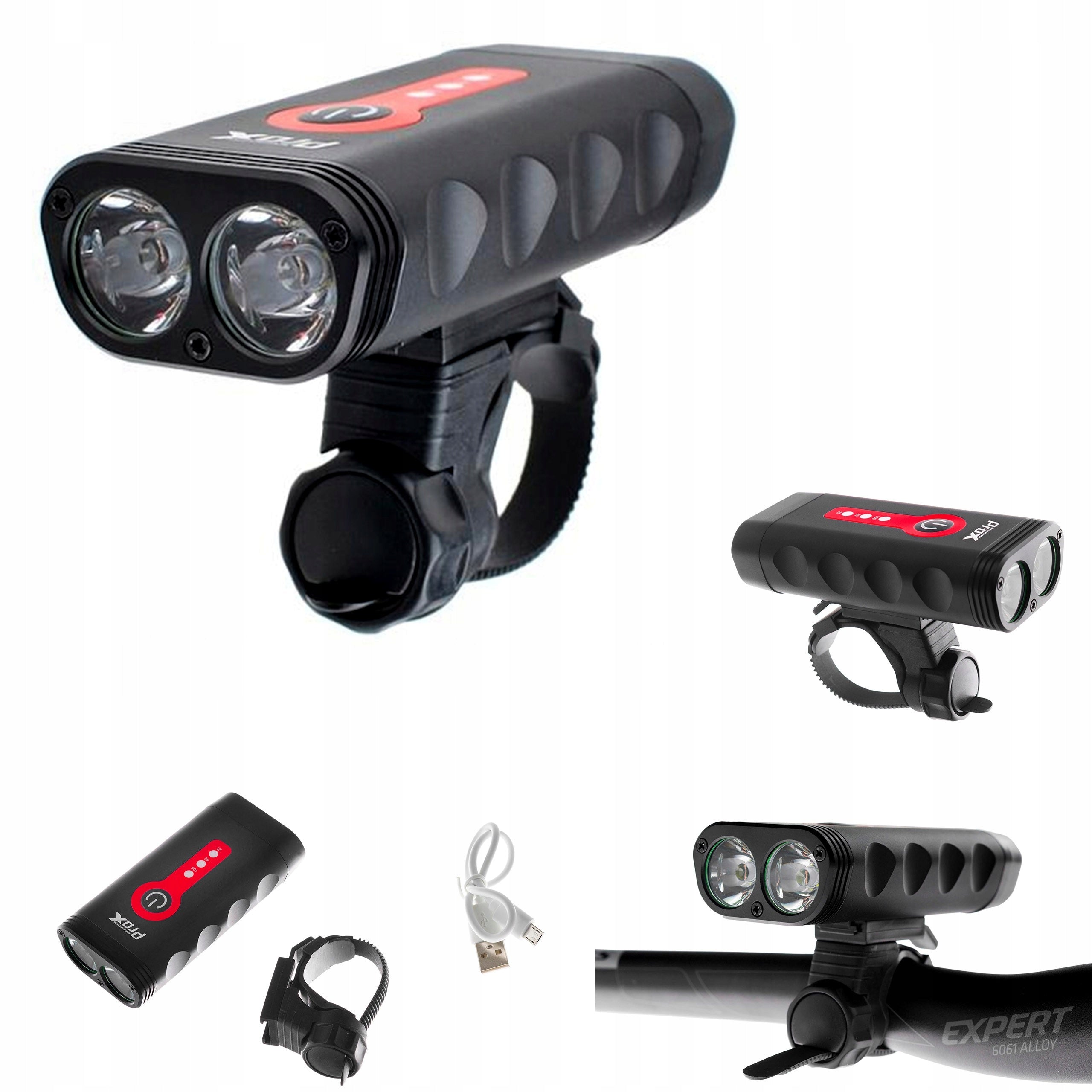FRONT LAMP PROX SIRIUS 2xXP-G3, 900 Lm, 5200 mAh battery, USB-C