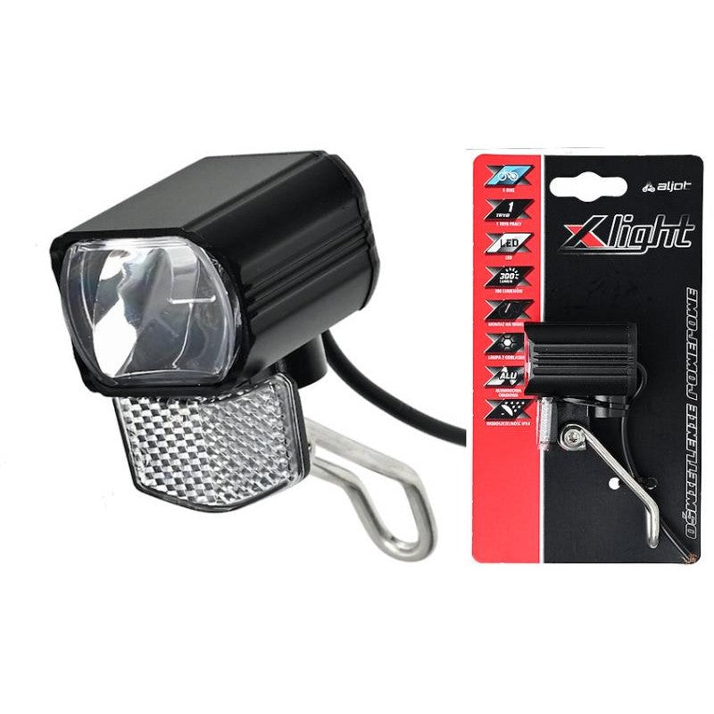 FRONT LAMP X-LIGHT E-BIKE XC-297E 1 LED, 300LM, REFLECTOR