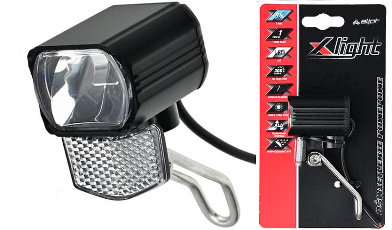 FRONT LAMP X-LIGHT E-BIKE XC-297E 1 LED, 300LM, REFLECTOR