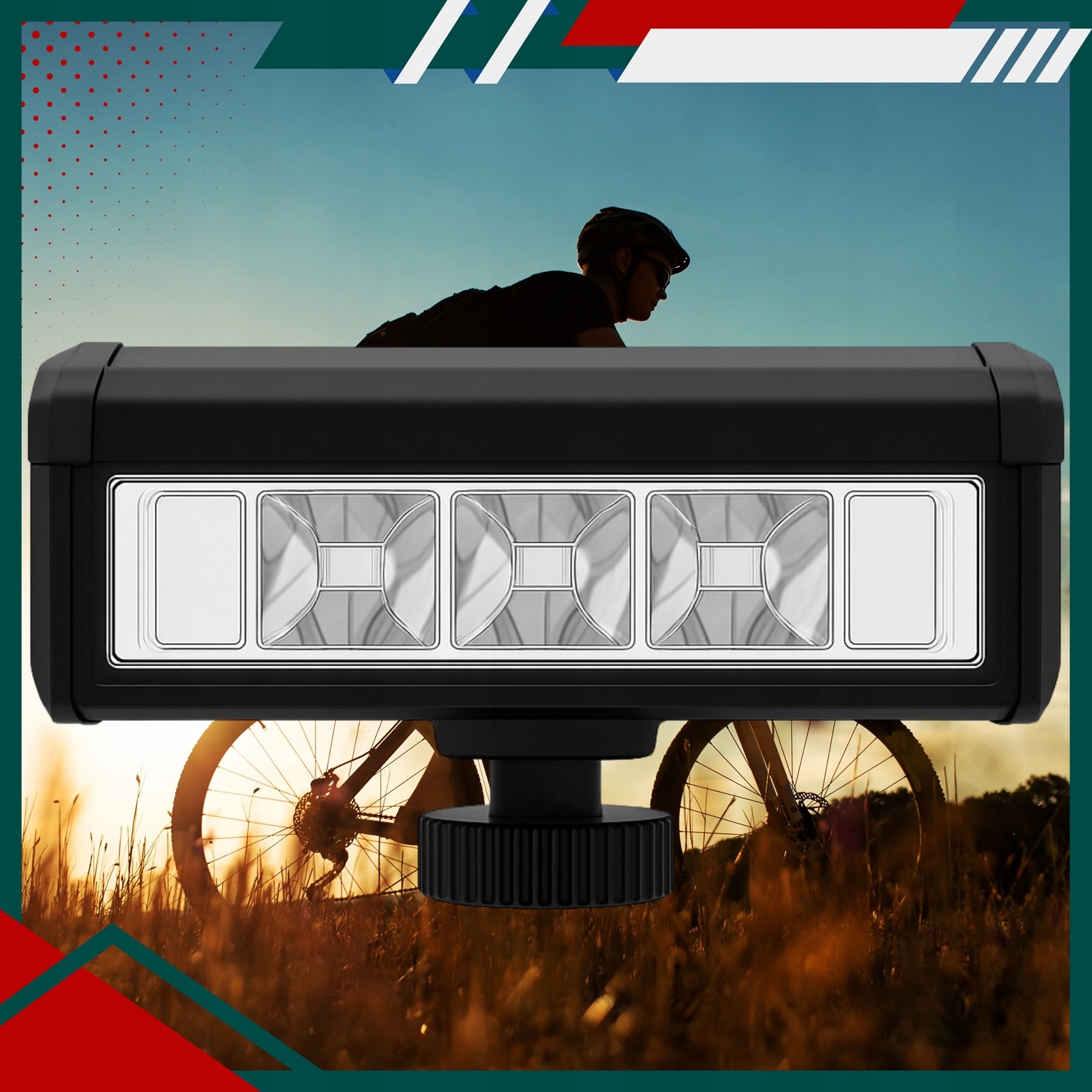 FRONT LED BICYCLE LIGHT FRONT BIKE HANDLEBAR STRONG USB 900lm Manufacturer code L8N