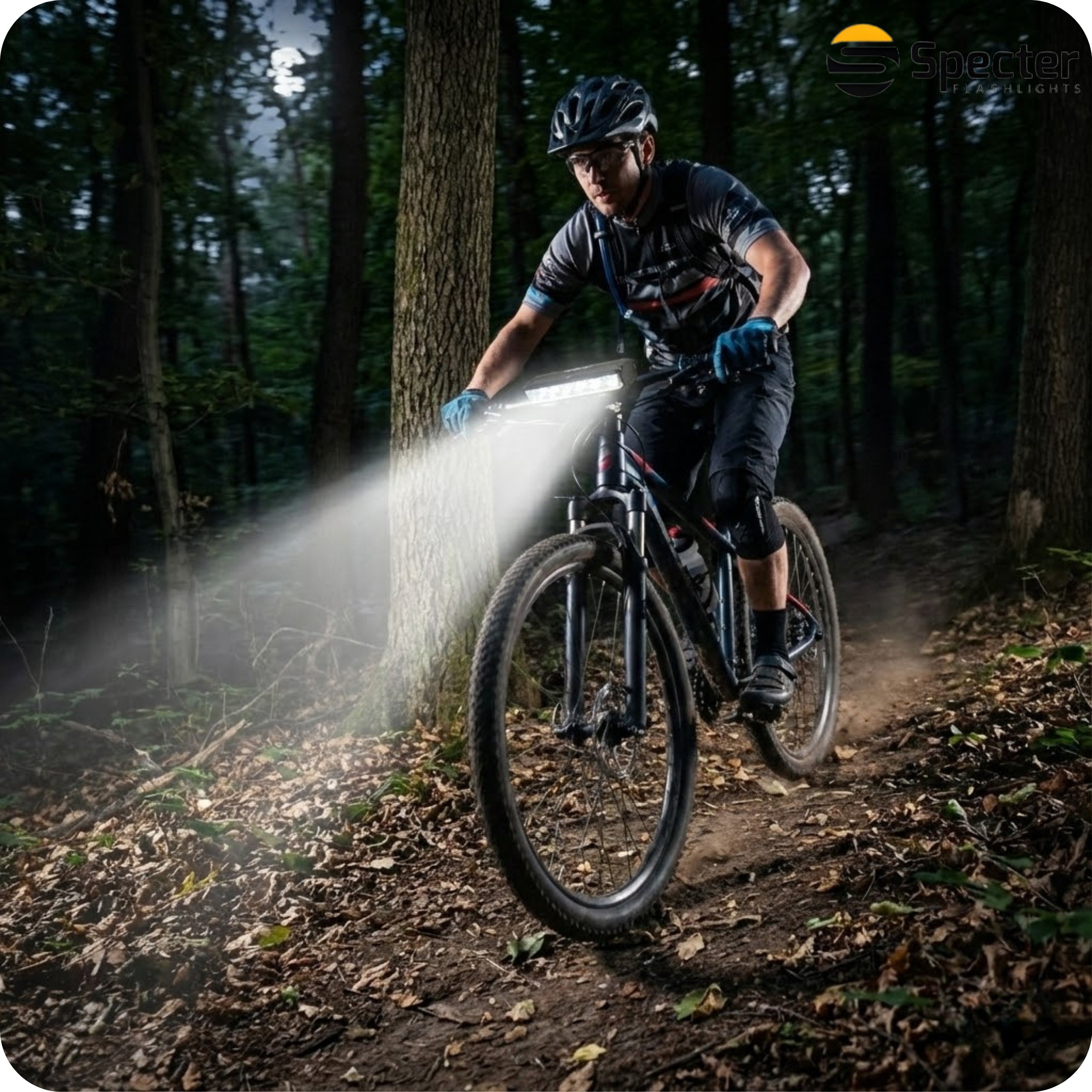 FRONT LED BICYCLE LIGHT Powerful USB C 1400LM IPX6 Specter Simple Installation Brand Specter